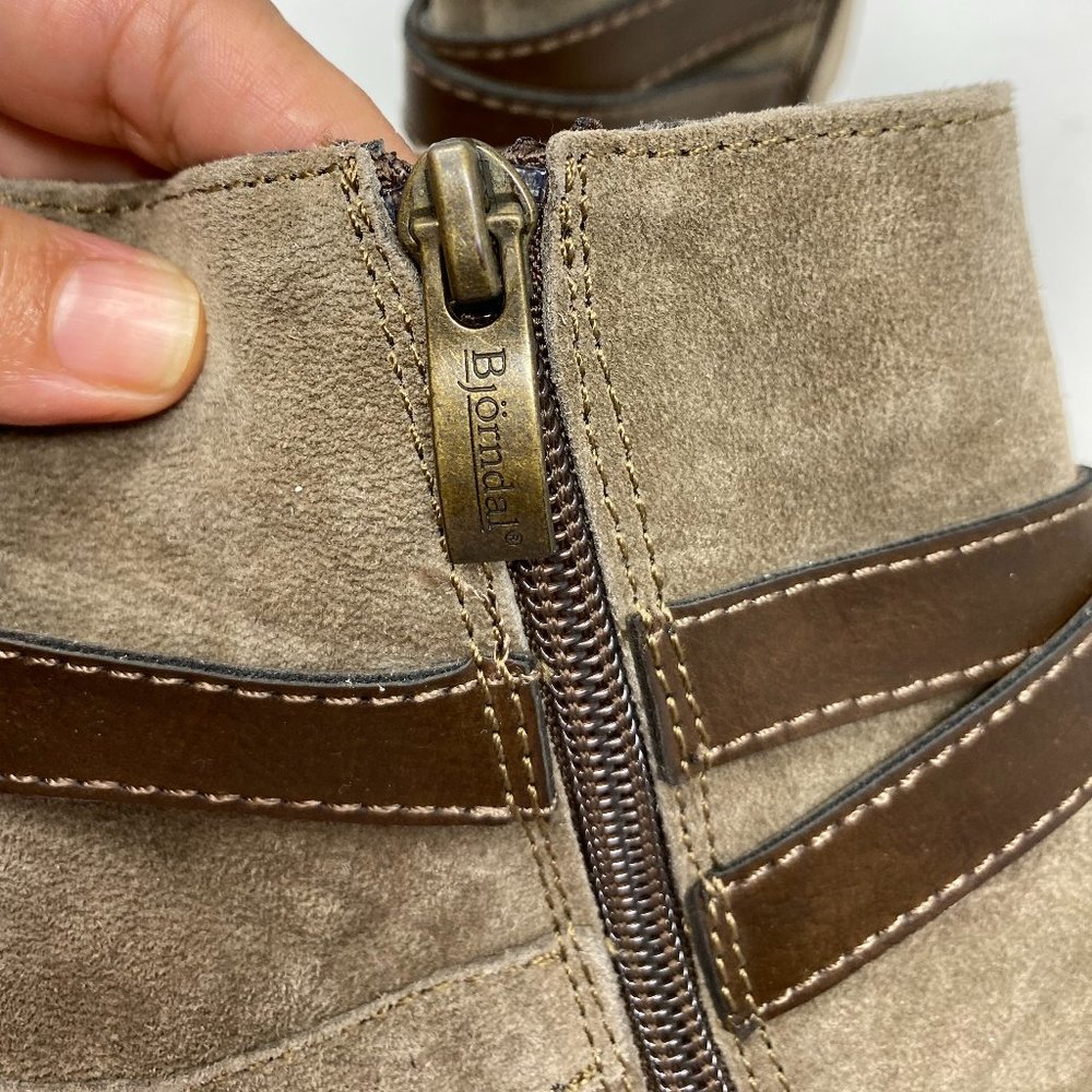 Bjorndal Karla Suede Women's Ankle Booties Size 8 - Picture 11 of 12